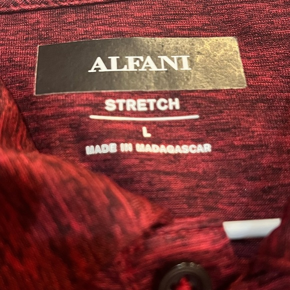 Mens Alfani Short Sleeve Marled Polo Shirt large - Picture 3 of 3